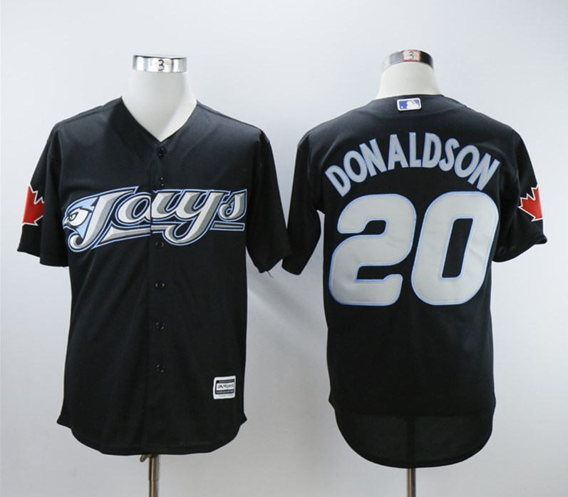Personalized Blue Jays 20 Josh Donaldson Black 2008 Turn Back The Clock Jersey