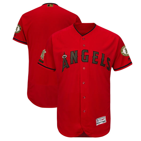 Personalized Angels Blank Red 2018 Memorial Day Flexbase Jersey