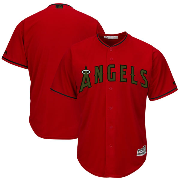 Personalized Angels Blank Red 2018 Memorial Day Cool Base Jersey