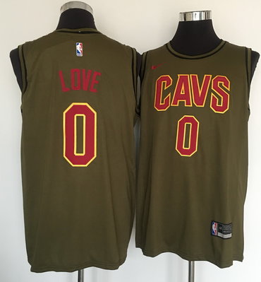 Personalized Cavaliers 0 Kevin Love Olive Swingman Jersey