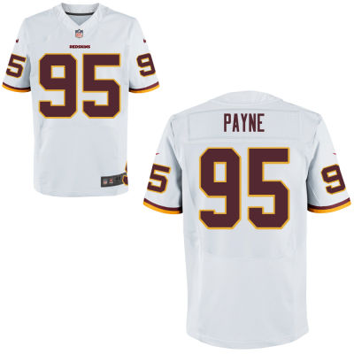Personalized Men’s Washington Redskins #95 Payne White Elite Jersey
