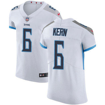 Personalized Titans #6 Brett Kern White Men’s Stitched NFL Untouchable Elite Jersey