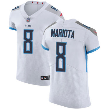 Personalized Titans #8 Marcus Mariota White Men’s Stitched NFL Untouchable Elite Jersey
