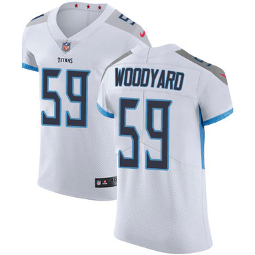 Personalized Titans #59 Wesley Woodyard White Men’s Stitched NFL Untouchable Elite Jersey