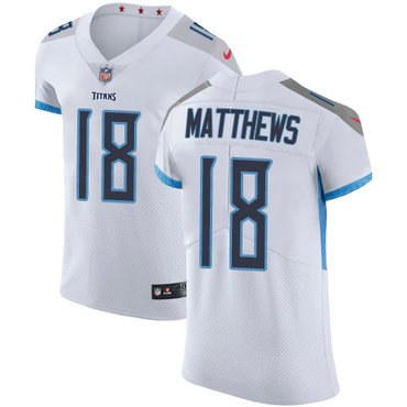 Personalized Titans #18 Rishard Matthews White Men’s Stitched NFL Untouchable Elite Jersey