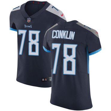 Personalized Titans #78 Jack Conklin Navy Blue Alternate Men’s Stitched NFL Untouchable Elite Jersey