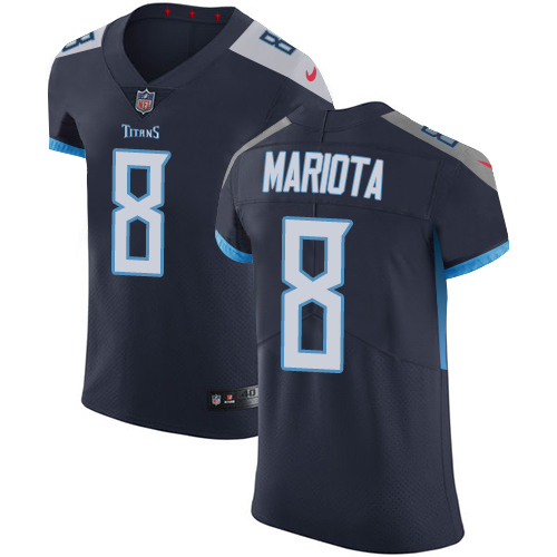 Personalized Titans #8 Marcus Mariota Navy Blue Alternate Men’s Stitched NFL Untouchable Elite Jersey