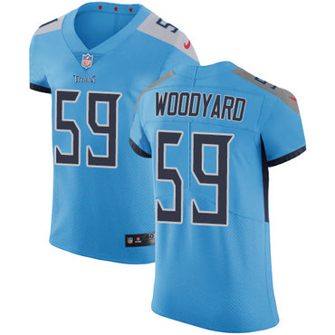 Personalized Titans #59 Wesley Woodyard Light Blue Team Color Men’s Stitched NFL Untouchable Elite Jersey