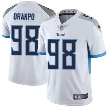 Personalized Titans #98 Brian Orakpo White Men’s Stitched NFL Untouchable Limited Jersey