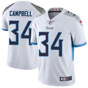 Personalized Titans #34 Earl Campbell White Men’s Stitched NFL Untouchable Limited Jersey