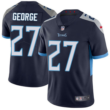 Personalized Titans #27 Eddie George Navy Blue Alternate Men’s Stitched NFL Untouchable Limited Jersey