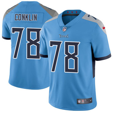 Personalized Titans #78 Jack Conklin Light Blue Team Color Men’s Stitched NFL Untouchable Limited Jersey