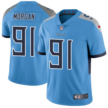 Personalized Titans #91 Derrick Morgan Light Blue Team Color Men’s Stitched NFL Untouchable Limited Jersey