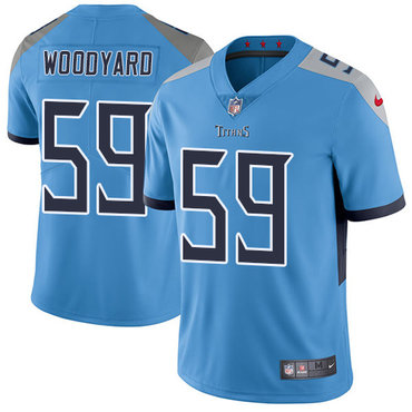 Personalized Titans #59 Wesley Woodyard Light Blue Team Color Men’s Stitched NFL Untouchable Limited Jersey