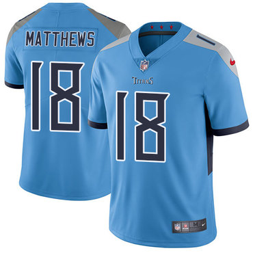 Personalized Titans #18 Rishard Matthews Light Blue Team Color Men’s Stitched NFL Untouchable Limited Jersey