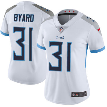 Personalized Titans #31 Kevin Byard White Women’s Stitched NFL Untouchable Limited Jersey
