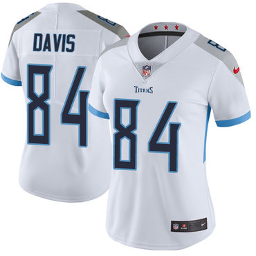 Personalized Titans #84 Corey Davis White Women’s Stitched NFL Untouchable Limited Jersey