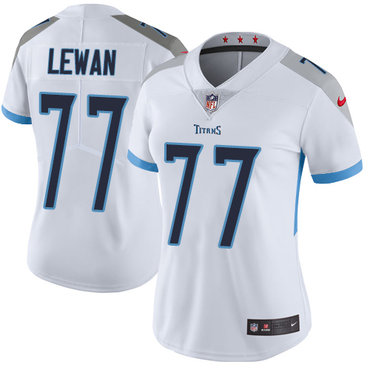 Personalized Titans #77 Taylor Lewan White Women’s Stitched NFL Untouchable Limited Jersey