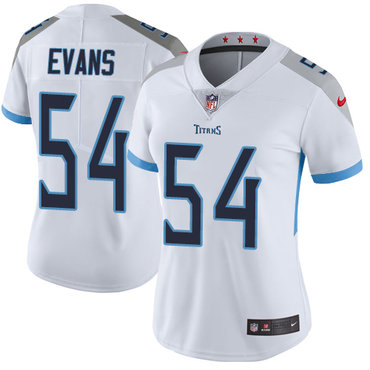 Personalized Titans #54 Rashaan Evans White Women’s Stitched NFL Untouchable Limited Jersey