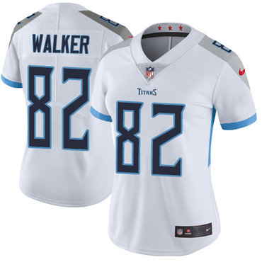 Personalized Titans #82 Delanie Walker White Women’s Stitched NFL Untouchable Limited Jersey