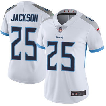 Personalized Titans #25 Adoree’ Jackson White Women’s Stitched NFL Untouchable Limited Jersey