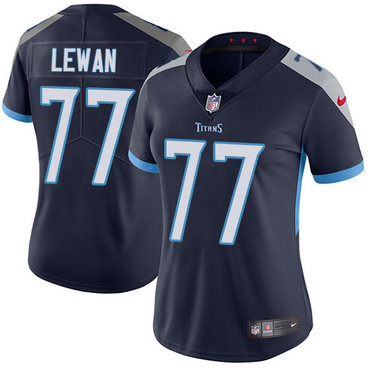 Personalized Titans #77 Taylor Lewan Navy Blue Alternate Women’s Stitched NFL Untouchable Limited Jersey