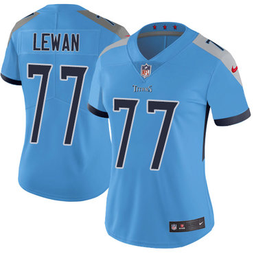 Personalized Titans #77 Taylor Lewan Light Blue Team Color Women’s Stitched NFL Untouchable Limited Jersey