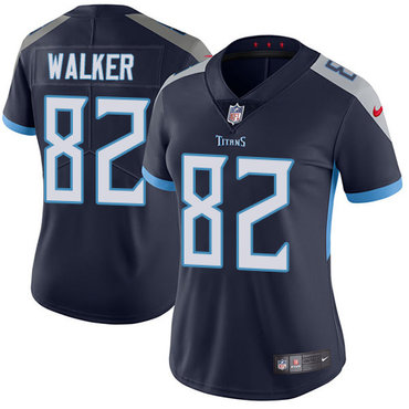 Personalized Titans #82 Delanie Walker Navy Blue Alternate Women’s Stitched NFL Untouchable Limited Jersey