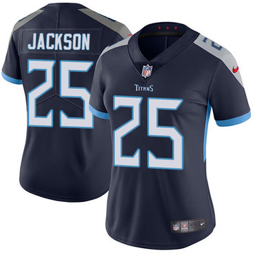 Personalized Titans #25 Adoree’ Jackson Navy Blue Alternate Women’s Stitched NFL Untouchable Limited Jersey