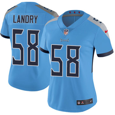 Personalized Titans #58 Harold Landry Light Blue Team Color Women’s Stitched NFL Untouchable Limited Jersey
