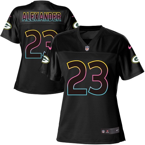 Personalized Packers #23 Jaire Alexander Black Women’s NFL Fashion Game Jersey