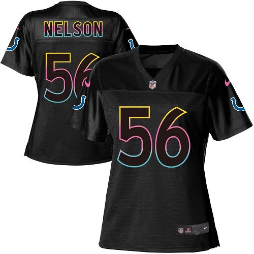 Personalized Colts #56 Quenton Nelson Black Women’s NFL Fashion Game Jersey