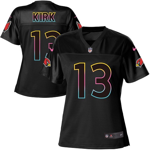 Personalized Cardinals #13 Christian Kirk Black Women’s NFL Fashion Game Jersey