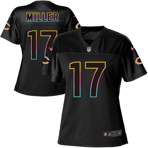 Personalized Bears #17 Anthony Miller Black Women’s NFL Fashion Game Jersey