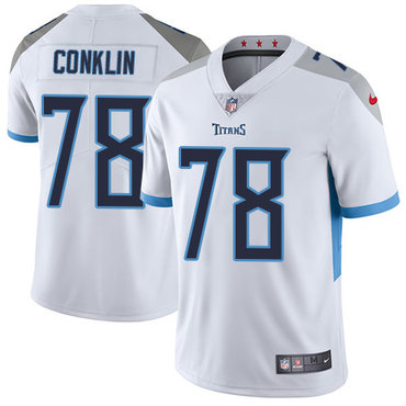 Personalized Titans #78 Jack Conklin White Youth Stitched NFL Untouchable Limited Jersey