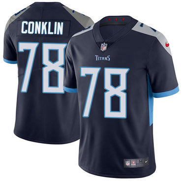 Personalized Titans #78 Jack Conklin Navy Blue Alternate Youth Stitched NFL Untouchable Limited Jersey