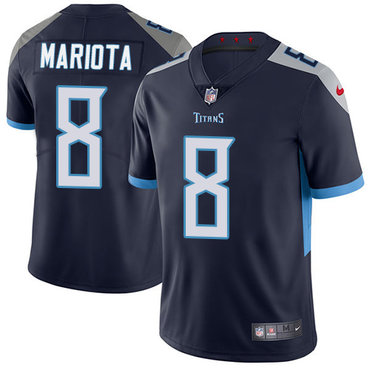 Personalized Titans #8 Marcus Mariota Navy Blue Alternate Youth Stitched NFL Untouchable Limited Jersey