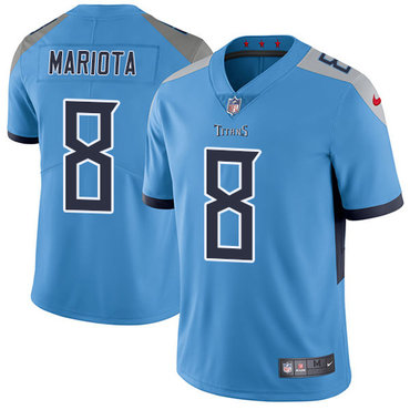 Personalized Titans #8 Marcus Mariota Light Blue Team Color Youth Stitched NFL Untouchable Limited Jersey