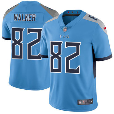 Personalized Titans #82 Delanie Walker Light Blue Team Color Youth Stitched NFL Untouchable Limited Jersey