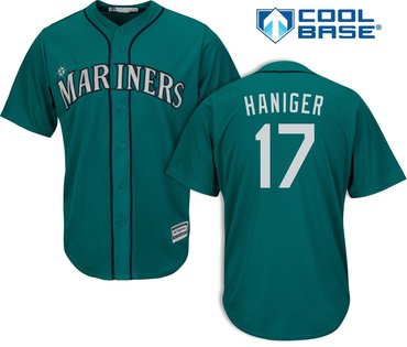 Personalized Men’s Seattle Mariners #17 Mitch Haniger Green Cool Base Jersey