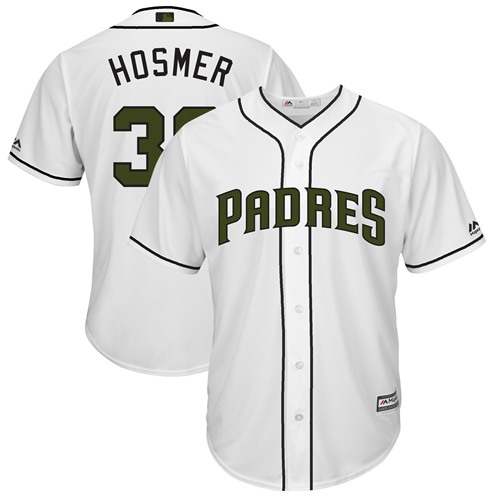 Personalized Padres #30 Eric Hosmer White New Cool Base 2018 Memorial Day Stitched Baseball Jersey