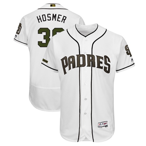 Personalized Padres #30 Eric Hosmer White Flexbase Authentic Collection 2018 Memorial Day Stitched Baseball Jersey