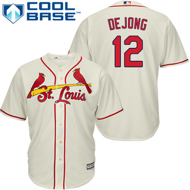 Personalized Cardinals #12 Paul DeJong Cream New Cool Base Stitched Baseball Jersey