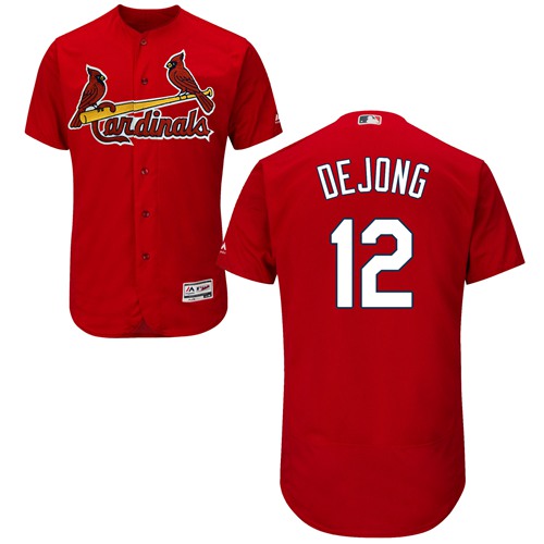 Personalized Cardinals #12 Paul DeJong Red Flexbase Authentic Collection Stitched Baseball Jersey