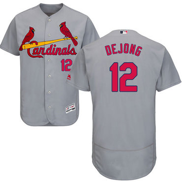 Personalized Cardinals #12 Paul DeJong Grey Flexbase Authentic Collection Stitched Baseball Jersey