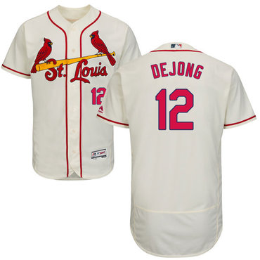 Personalized Cardinals #12 Paul DeJong Cream Flexbase Authentic Collection Stitched Baseball Jersey