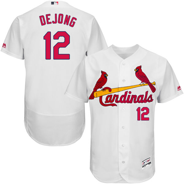 Personalized Cardinals #12 Paul DeJong White Flexbase Authentic Collection Stitched Baseball Jersey