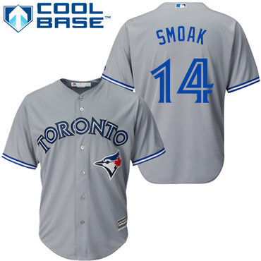 Personalized Blue Jays #14 Justin Smoak Grey New Cool Base Stitched Baseball Jersey