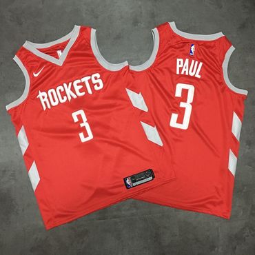 Personalized Rockets 3 Chris Paul Red Swingman Jersey