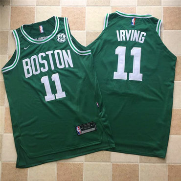 Personalized Celtics 11 Kyrie Irving Green Authentic Jersey